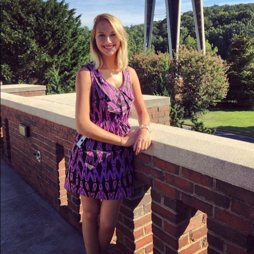 Black and purple dress WITH POCKETS